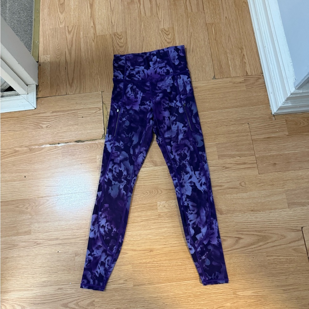 Athleta Purple Patterned Leggings